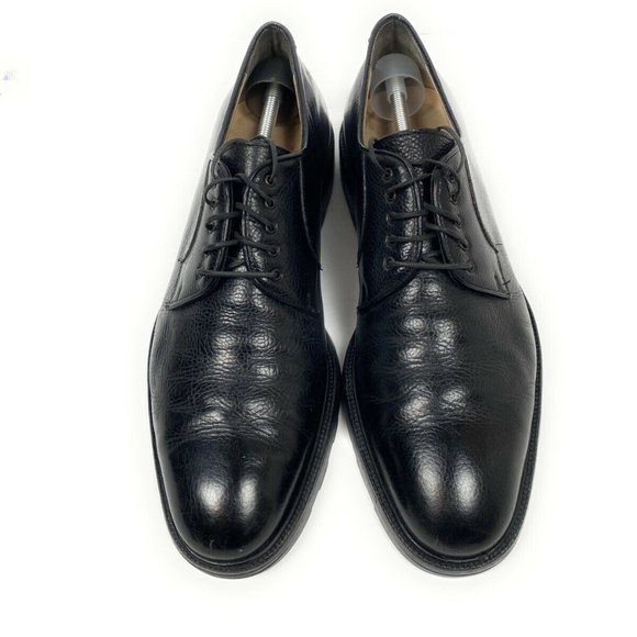 Salvatore Ferragamo Mens Pebbled Leather Derby Lace-up Dress Oxford Size 10.5D main image 6